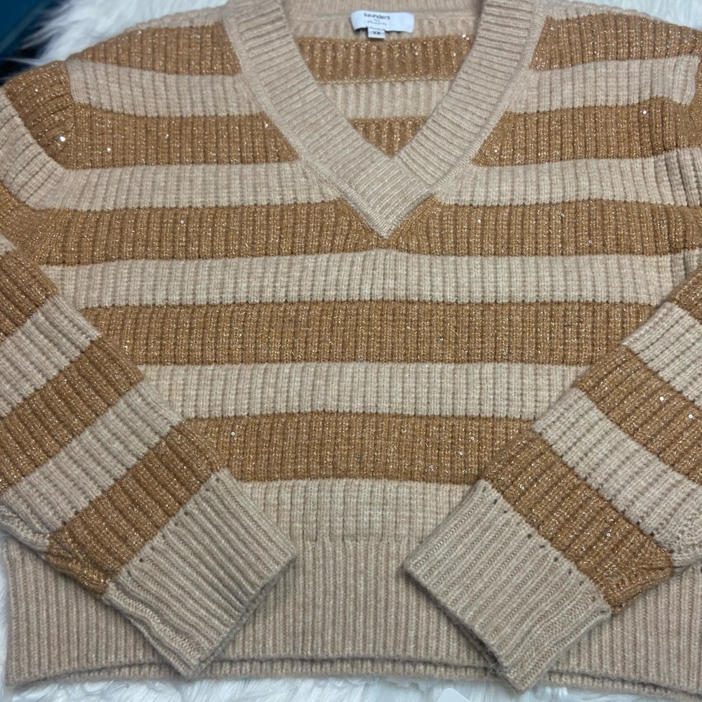 Striped V-Neck Sweater